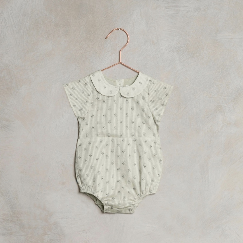 NWT Noralee Betty Romper in Green Petite Flower Toddler Girl Size 2T Sold Out!